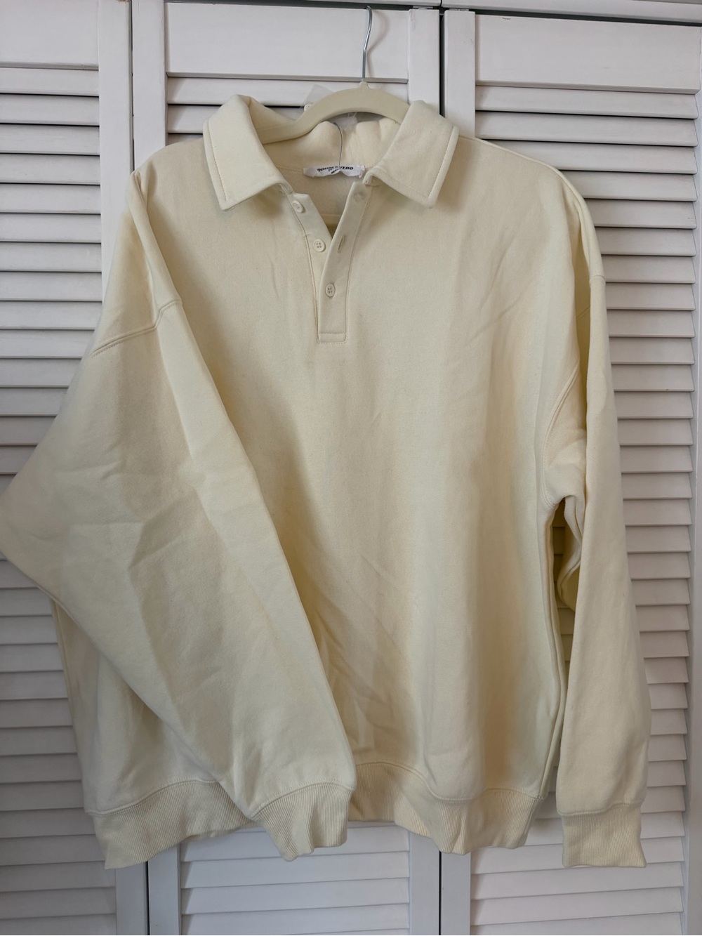 Double Zero Cream Polo Pullover